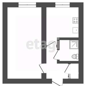 1-к квартира, вторичка, 31м2, 1/5 этаж