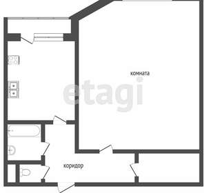 1-к квартира, вторичка, 44м2, 5/17 этаж