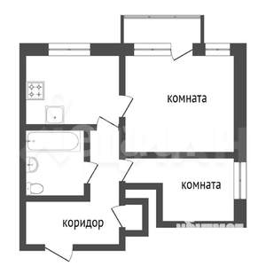 2-к квартира, вторичка, 42м2, 4/4 этаж