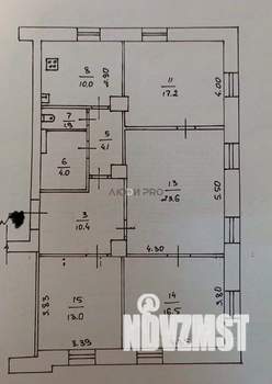 4-к квартира, вторичка, 101м2, 4/4 этаж