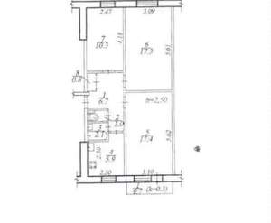 3-к квартира, вторичка, 61м2, 4/5 этаж