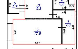 1-к квартира, вторичка, 40м2, 3/9 этаж