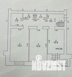 2-к квартира, вторичка, 62м2, 5/10 этаж
