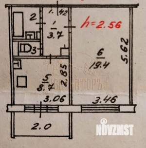 1-к квартира, вторичка, 38м2, 5/9 этаж
