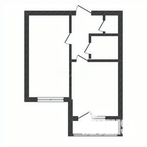 1-к квартира, вторичка, 42м2, 2/5 этаж