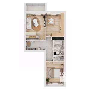 2-к квартира, вторичка, 65м2, 5/16 этаж