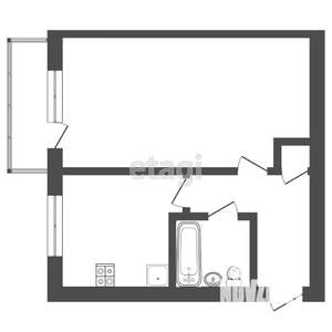 1-к квартира, вторичка, 31м2, 2/5 этаж