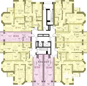 2-к квартира, вторичка, 47м2, 14/17 этаж