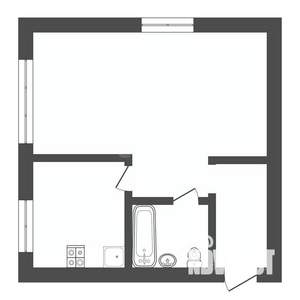 1-к квартира, вторичка, 30м2, 1/5 этаж