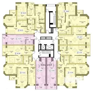 1-к квартира, вторичка, 47м2, 14/17 этаж