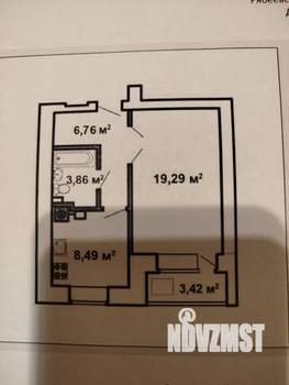 1-к квартира, вторичка, 42м2, 3/9 этаж