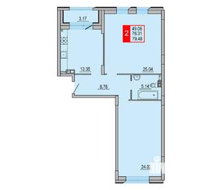 2-к квартира, вторичка, 79м2, 7/8 этаж