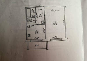 1-к квартира, вторичка, 35м2, 7/9 этаж