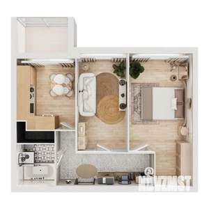 2-к квартира, вторичка, 50м2, 14/15 этаж