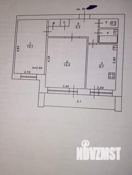 2-к квартира, вторичка, 47м2, 3/9 этаж