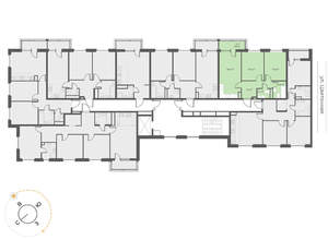 2-к квартира, вторичка, 60м2, 8/17 этаж
