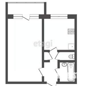 1-к квартира, вторичка, 35м2, 7/9 этаж