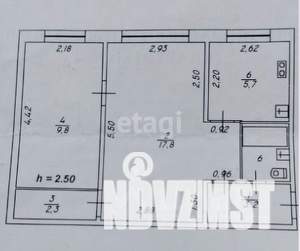 2-к квартира, вторичка, 40м2, 4/4 этаж