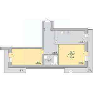 2-к квартира, строящийся дом, 86м2, 2/9 этаж