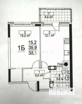 1-к квартира, вторичка, 40м2, 14/15 этаж