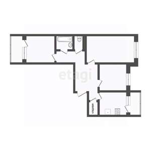 3-к квартира, вторичка, 67м2, 7/10 этаж