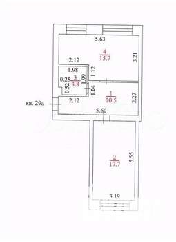 1-к квартира, вторичка, 48м2, 1/5 этаж