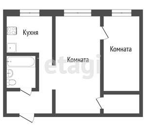2-к квартира, вторичка, 43м2, 1/4 этаж