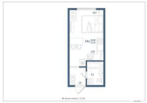 Студия квартира, сданный дом, 21м2, 15/15 этаж