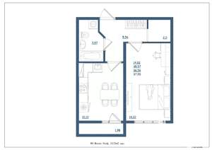 1-к квартира, сданный дом, 38м2, 11/18 этаж