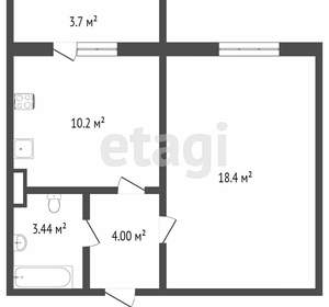 1-к квартира, вторичка, 36м2, 5/17 этаж