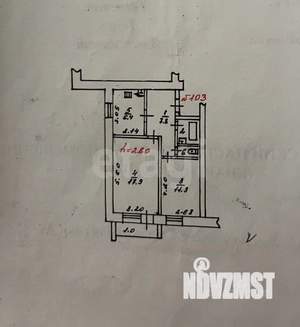 2-к квартира, вторичка, 47м2, 5/5 этаж