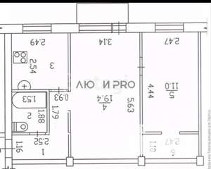 2-к квартира, вторичка, 44м2, 2/5 этаж