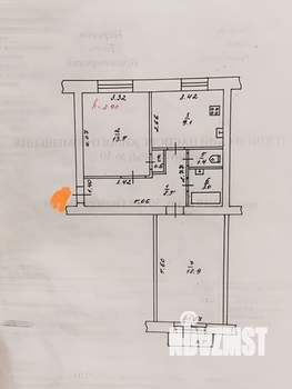 2-к квартира, вторичка, 55м2, 4/4 этаж