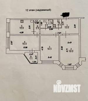 3-к квартира, вторичка, 85м2, 12/17 этаж