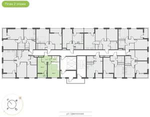1-к квартира, вторичка, 38м2, 2/18 этаж