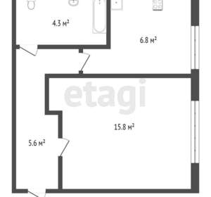 1-к квартира, вторичка, 31м2, 2/5 этаж