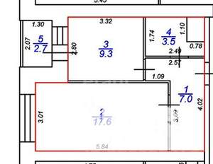 1-к квартира, вторичка, 40м2, 3/9 этаж