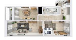 2-к квартира, сданный дом, 74м2, 12/24 этаж