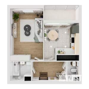 1-к квартира, вторичка, 45м2, 4/16 этаж