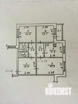 3-к квартира, вторичка, 84м2, 4/5 этаж