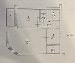 1-к квартира, вторичка, 45м2, 10/17 этаж