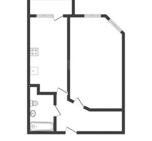 1-к квартира, вторичка, 30м2, 2/10 этаж