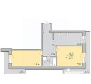 2-к квартира, строящийся дом, 85м2, 9/9 этаж