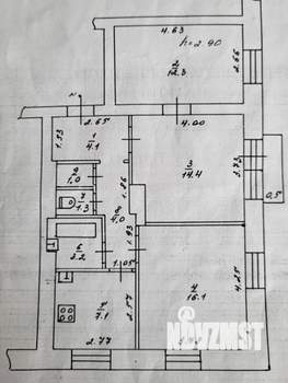 3-к квартира, вторичка, 64м2, 3/4 этаж