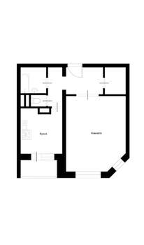 1-к квартира, вторичка, 43м2, 3/12 этаж