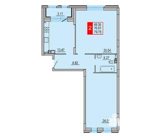 2-к квартира, вторичка, 80м2, 4/8 этаж
