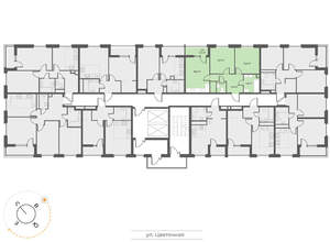 2-к квартира, вторичка, 58м2, 2/17 этаж