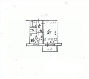 1-к квартира, вторичка, 37м2, 4/9 этаж