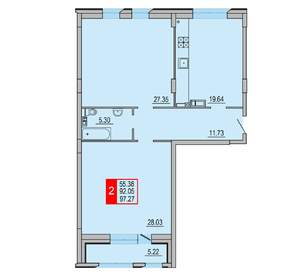 2-к квартира, вторичка, 97м2, 4/8 этаж
