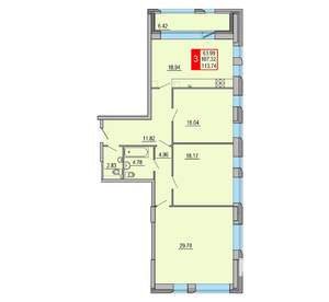 3-к квартира, вторичка, 114м2, 6/8 этаж